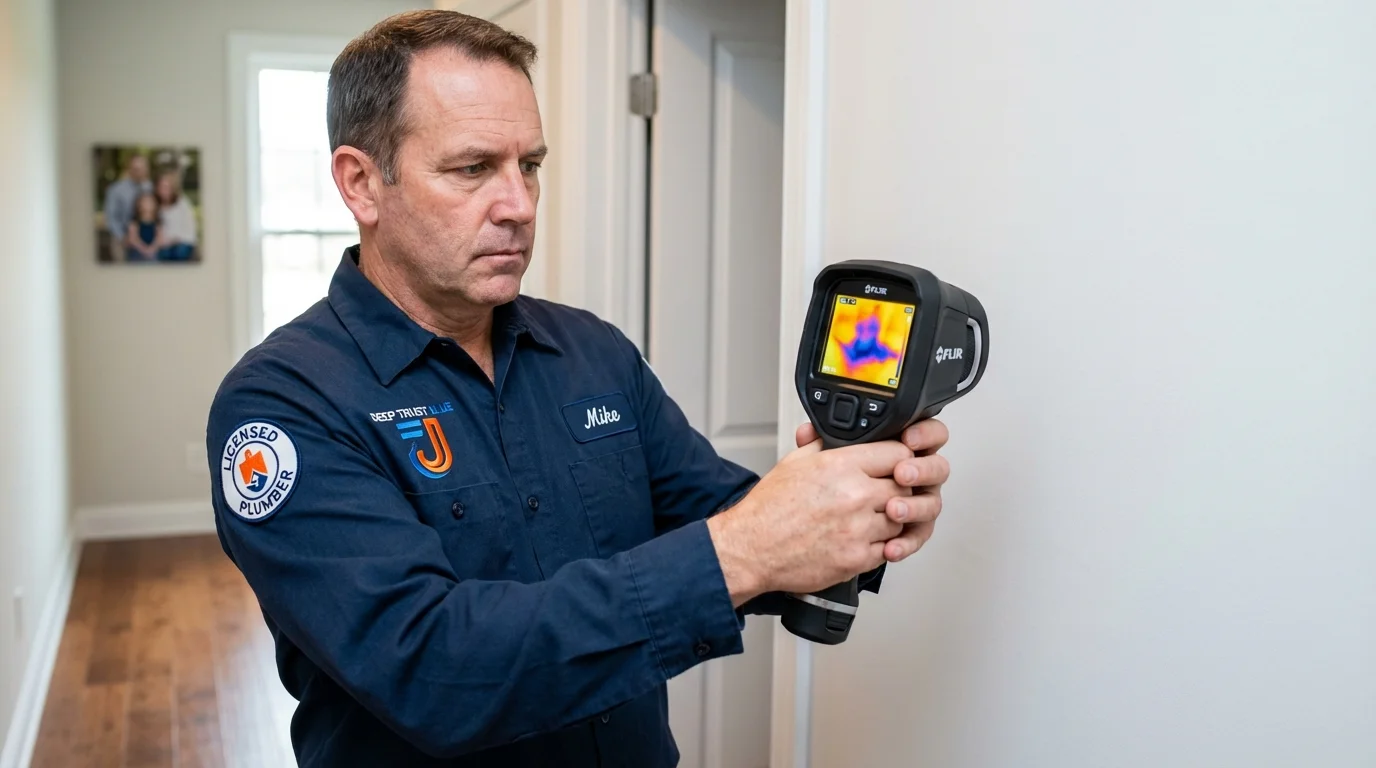 Thermal imaging leak detection by Johns Plumbing LLC in Babson Park
